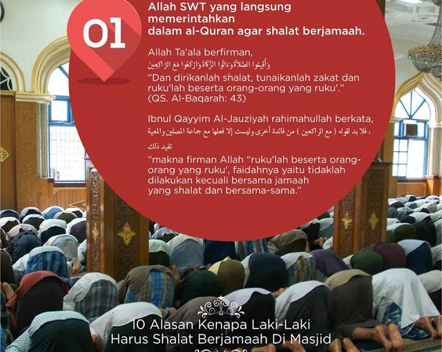 10 Alasan Laki-Laki Harus Sholat Berjamaah di Masjid -1-