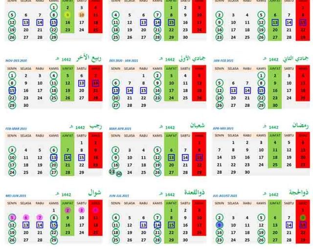 Kalender Hijriyah 1422 dan Jadwal Puasa Sunnah Setahun