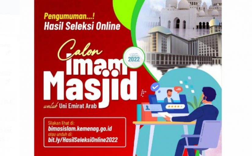 Kemenag Umumkan Hasil Tes Online Calon Imam Masjid untuk UEA