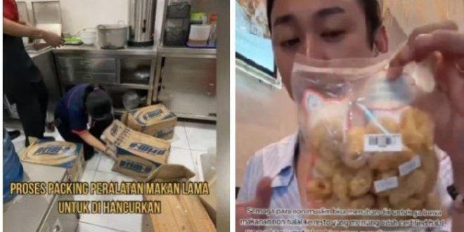 Influencer Viral Makan Bakso dengan Krupuk Babi di Restoran Halal, Bakso A Fung Pecahkan Seluruh Alat Masak